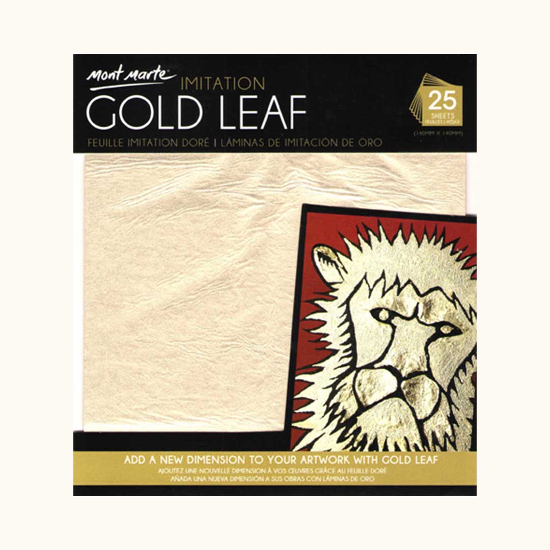 Buy Mont Marte Gold Leaf Paper 14X14Cm 25 Sheets Hakimi Stationers